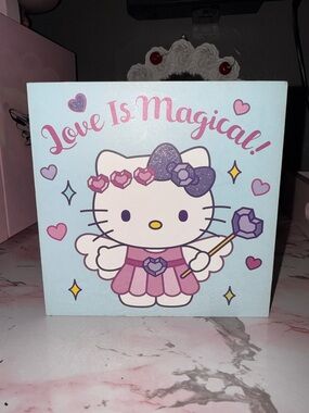 Sanrio Hello Kitty 'Love Is Magical' Pastel Pink & Light Wall or Shelf Decor